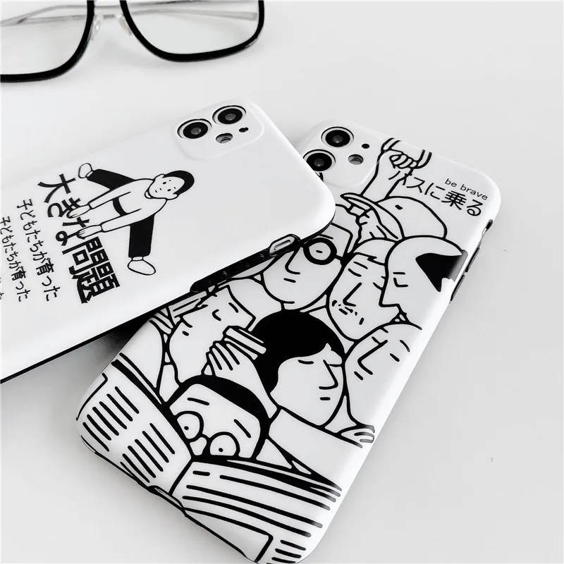 Забавный черно-белый чехол для iPhone 11 Pro Max 7 8 Plus SE 2 X XR XS мягкие чехлы телефонов |