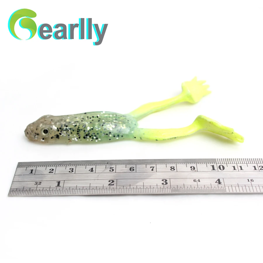 Gearlly 5 шт./лот, 12 см/12 г, 5 цветов, мягкая Жаба, гренуль, мягкая лягушка, светящаяся искусственная приманка, рыболовные приманки, приманки для окуня