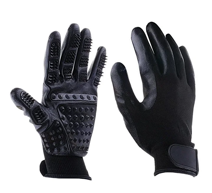 1 пара перчаток для ухода за кошками мягкая резиновая щетка удаления волос