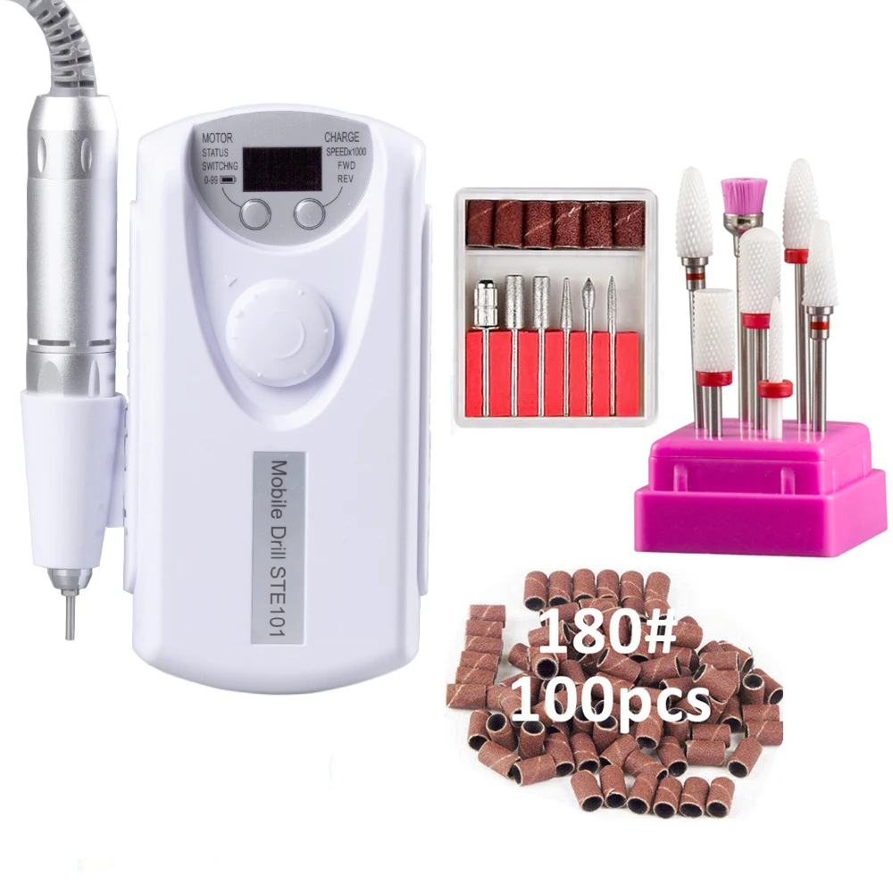 Электрическая дрель для ногтей маникюрный набор 30000 об/мин сверла фреза маникюра