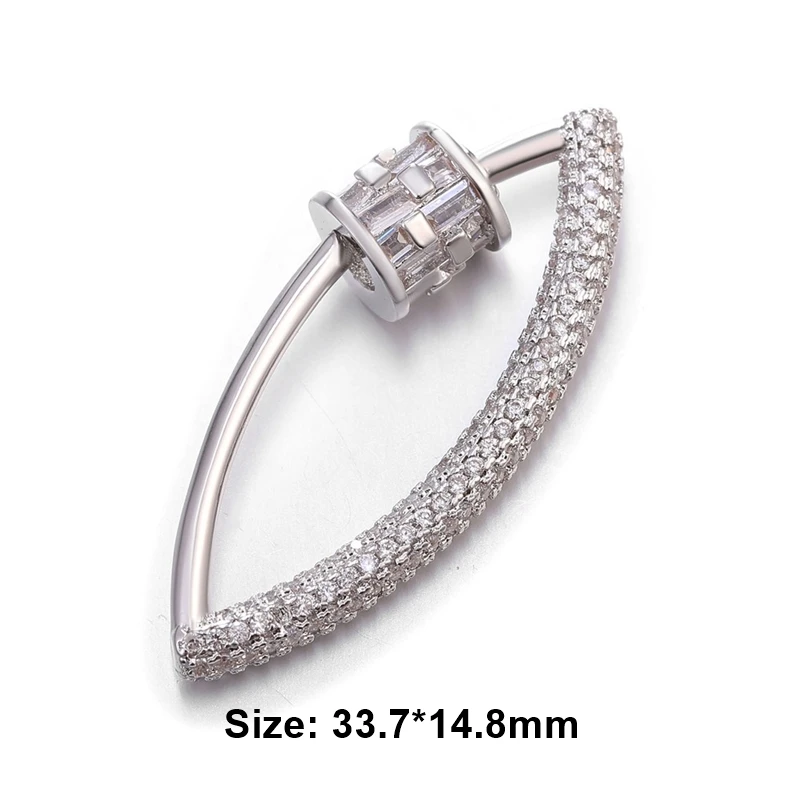 White Gold Juya DIY застежки для ювелирных изделий, принадлежности, Застежка ручной работы, застежка для лобстера, аксессуары для роскошного рукоделия, бисероплетение, изготовление ювелирных изделий - Цвет: White Gold