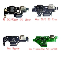 1pcs usb charging charger dock port connector board plug flex cable for motorola moto one vision action p50 g 5g ace plus hyper