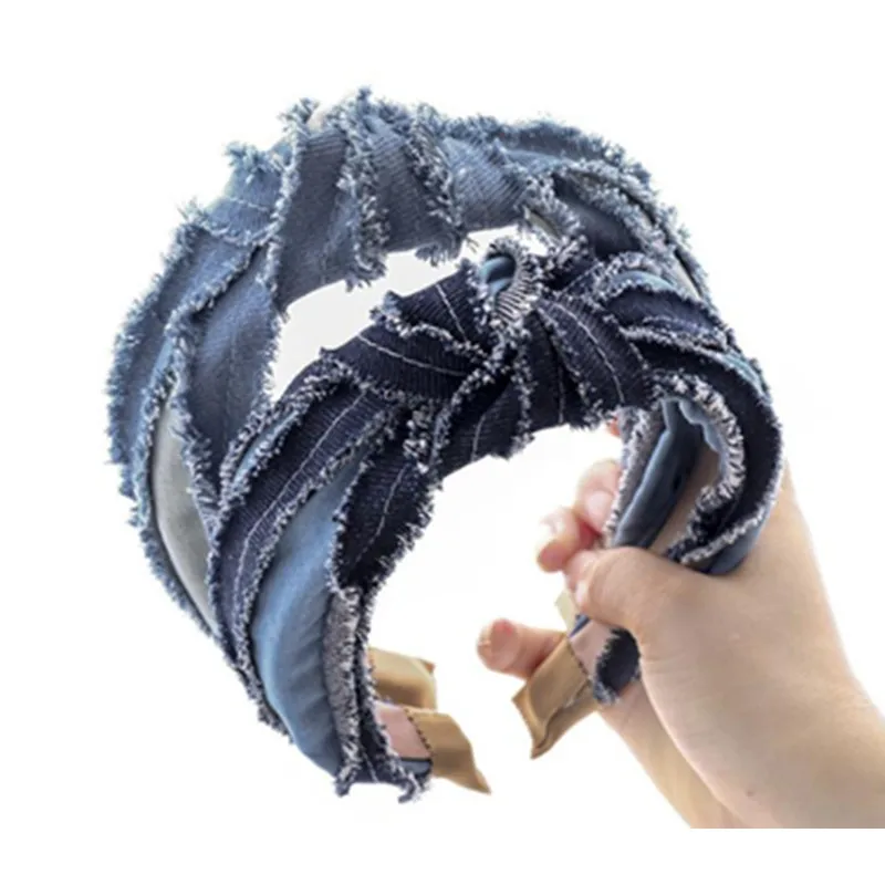 Лидер продаж в США ретро джинсовые шорты с бантом и повязка на голову для женщин