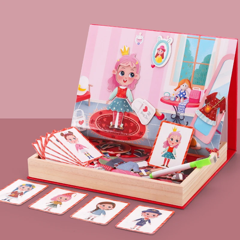 Магнитные костюмы для девочек игра воображения в виде книжки отличный подарок