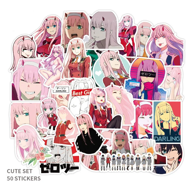 

10/30/50PCS AnimeAnime DARLING In The FRANXX Stickers Waterproof PVC Laptop Luggage Guitar Car Skateboard VSCO ZERO TWO Sticker