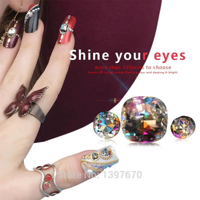 20 шт. разнообразные Блестящие кристаллы AB стеклянные стразы камень для украшения