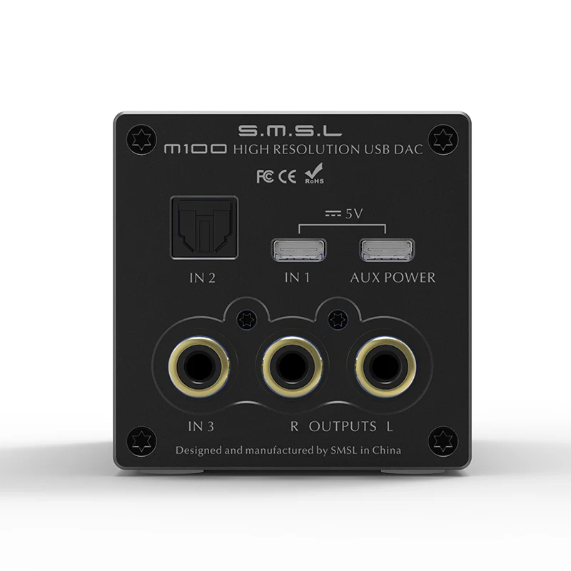 SMSL M100 usb dac декодирование коаксиальный Оптический выход Поддержка DSD512 аудио усилитель декодер 32 бит/768 кГц