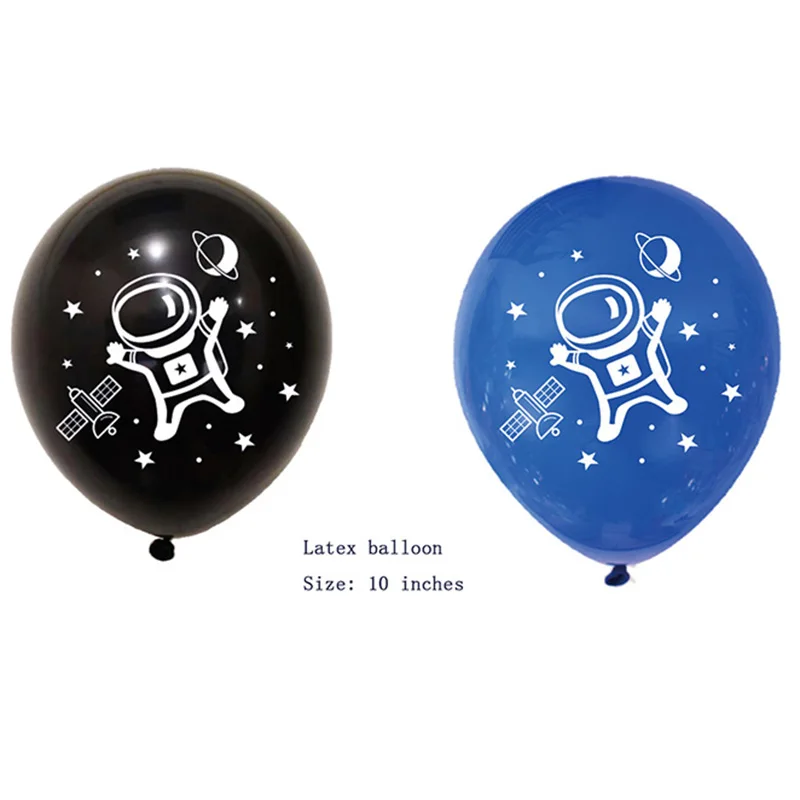 balloon 10pcs mixed Милые вечерние столовые приборы с космическим пространством, салфетки с флагом и воздушным шаром для космонавта, праздничные принадлежности для дня рождения, декорации с планетами - Цвет: balloon 10pcs mixed
