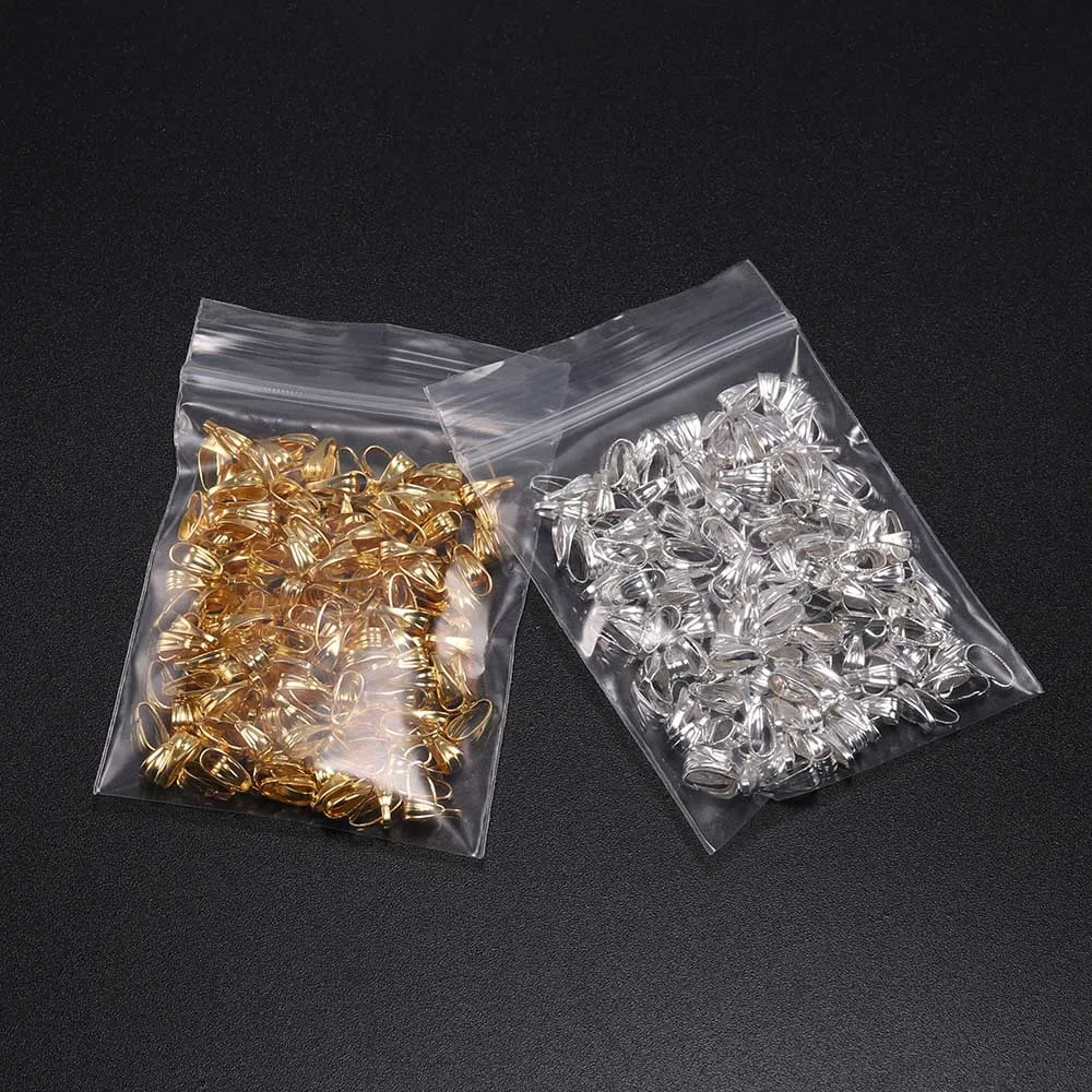 100Pcs/lo 7-10mm Melon Seeds Clasps Pinch Clips Bails Connectors For DIY Necklace Jewelry Making Finding Supplies Accessories