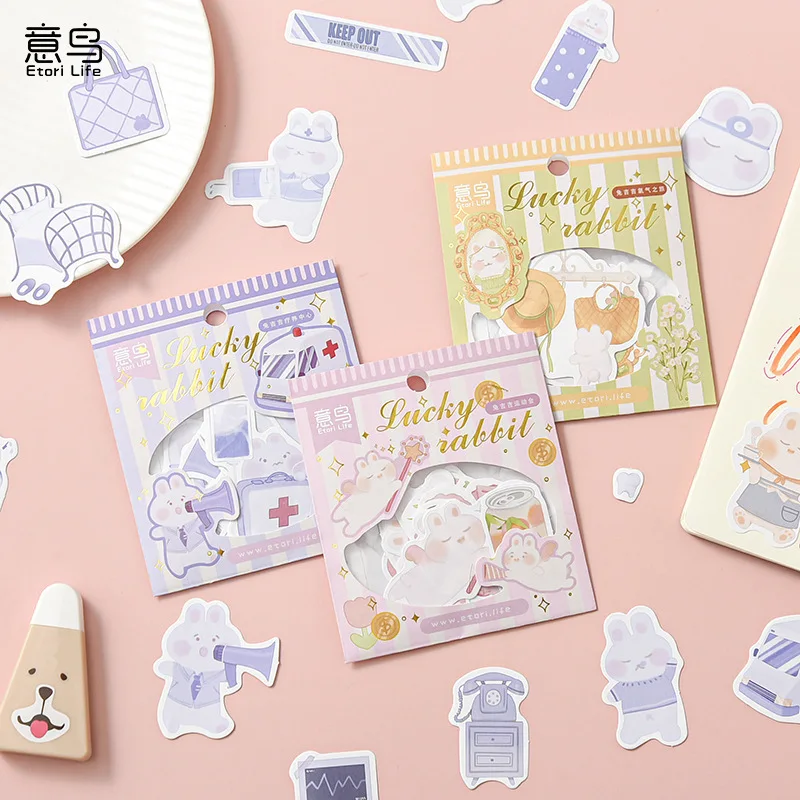 

20 компл./лот Kawaii канцелярские наклейки милый девчачий кролик дневник планировщик декоративные мобильный наклейки для скрапбукинга "сделай ...