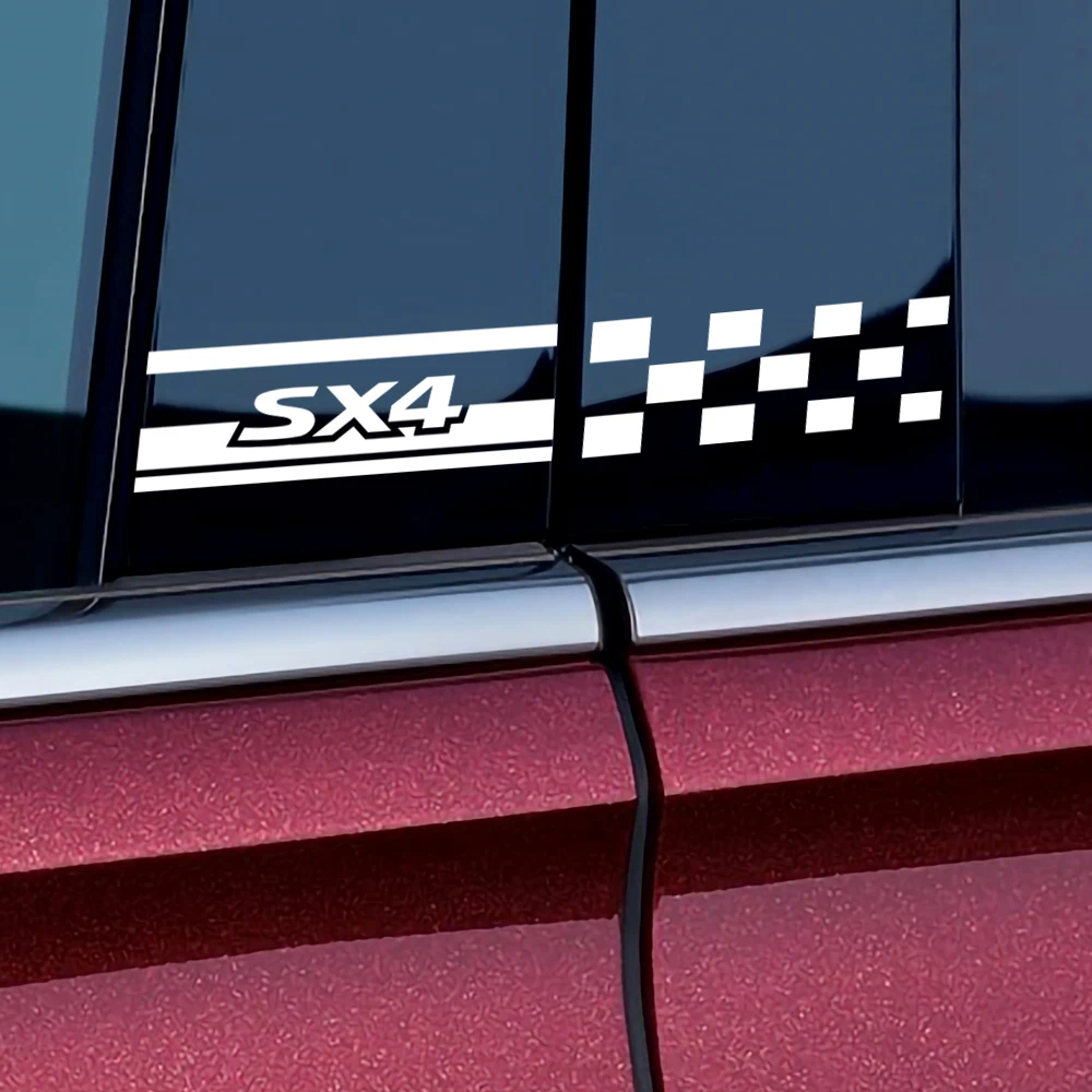 Украшение автомобиля 2 шт окна B столбы виниловые наклейки светоотражающие для