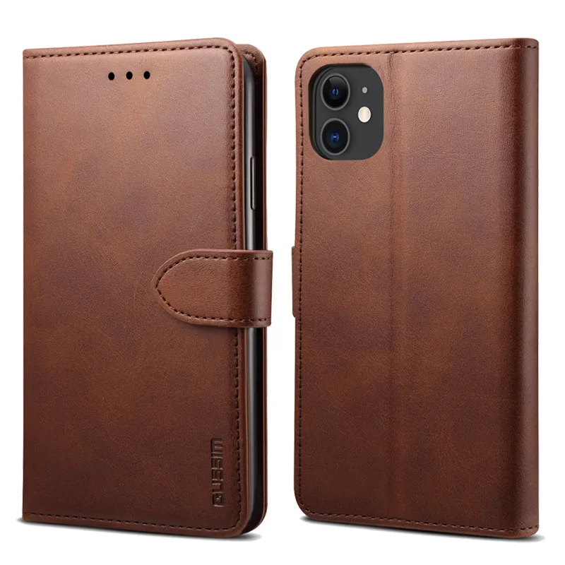 Coffee Кожаный чехол для iPhone 11 Pro Max XS Max XR X 8 7 6 6S Plus откидной Чехол-бумажник для samsung S10 S9 S8 Plus S10E Note 10 9 8 чехол s - Цвет: Coffee