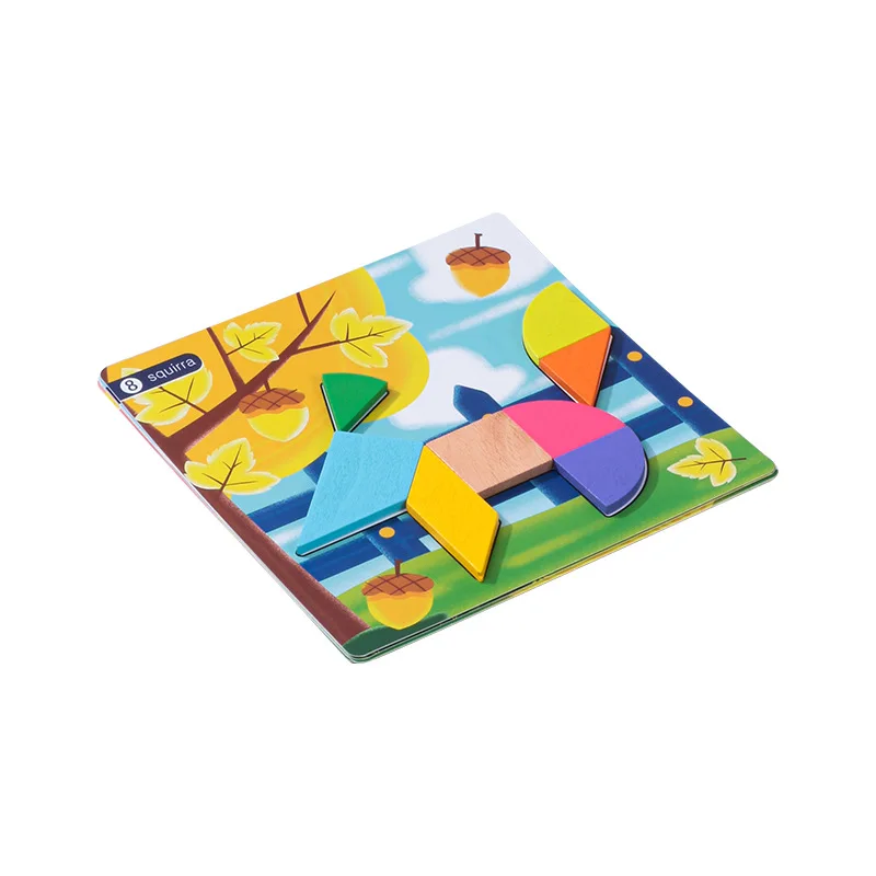 

Montessori Wooden Children's Fun Tangram Puzzle Baby Variety Creative Geometry Early Education Puzzle Educational Toys