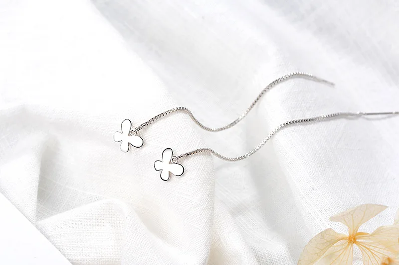 

WANGAIYAO Butterfly ear line female atmosphere small fresh personality wild long romantic tassel earring ear chain female