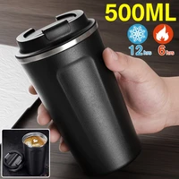 500ml portable coffee mug thermocup double wall stainless steel vacuum flasks car thermo travel mug drinkware coffee tea cup