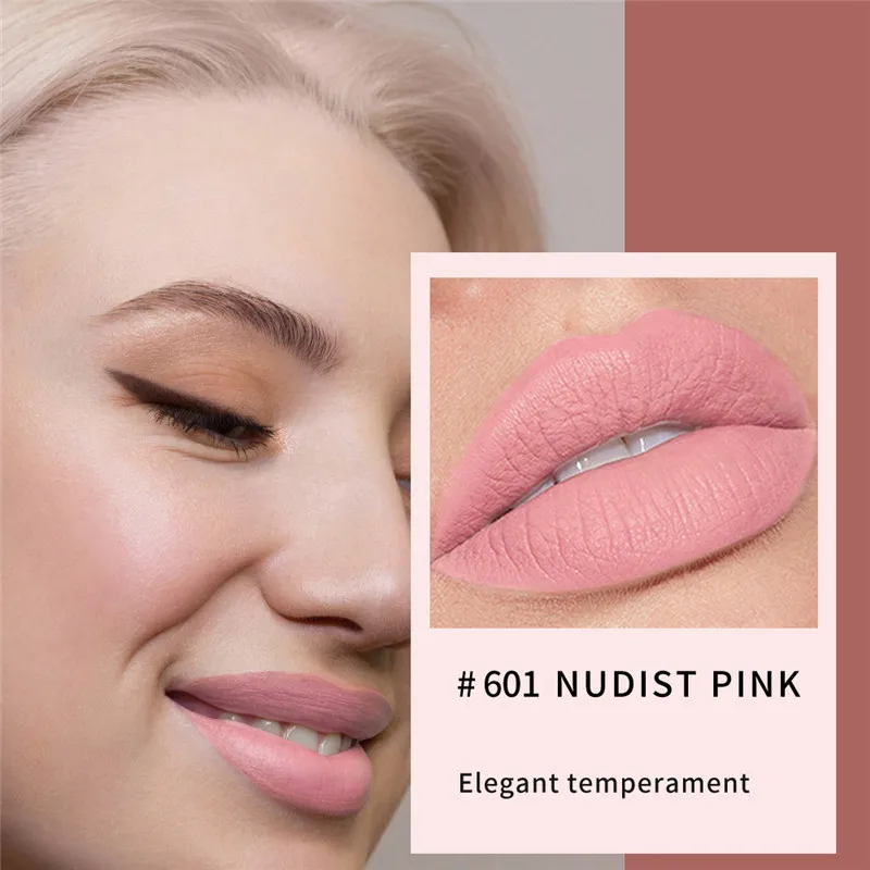 12 цветов маленькая матовая губная помада с ледяным кубом нюдовая стойкая