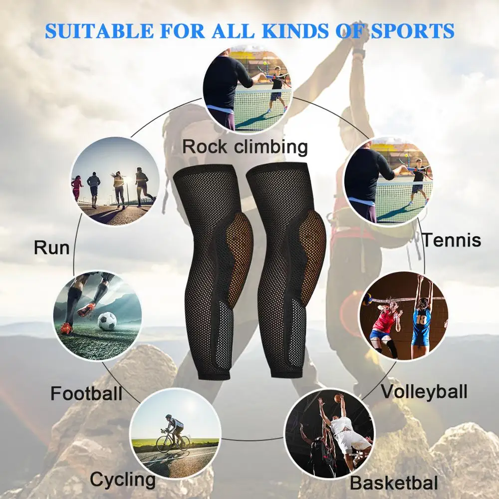 Benken 1 пара компрессионных наколенников с поддерживающим рукавом и эластичным