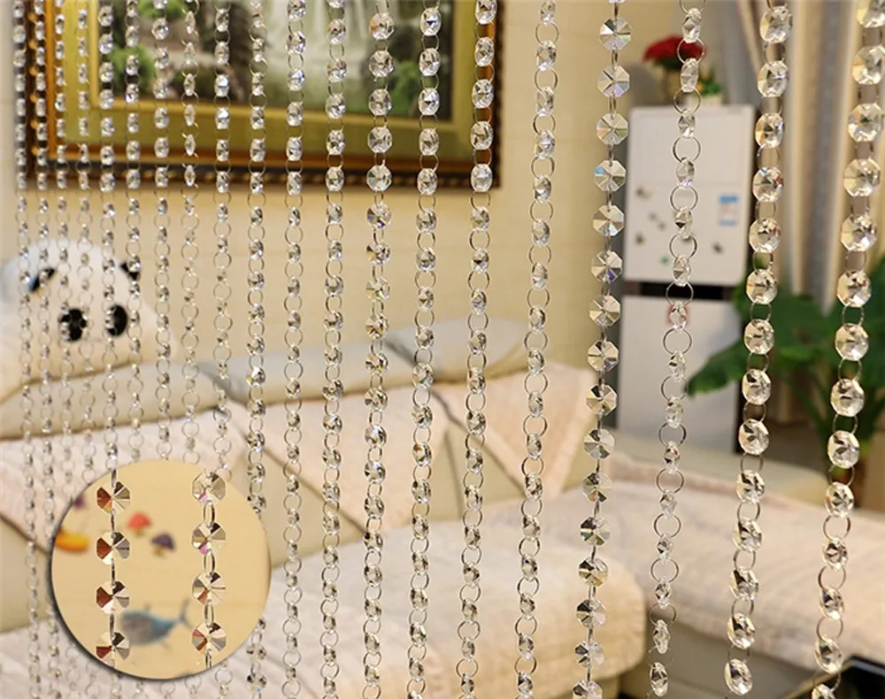 

Crystal Glass Bead Curtain Luxury Living Room Bedroom Window Door Wedding Decor