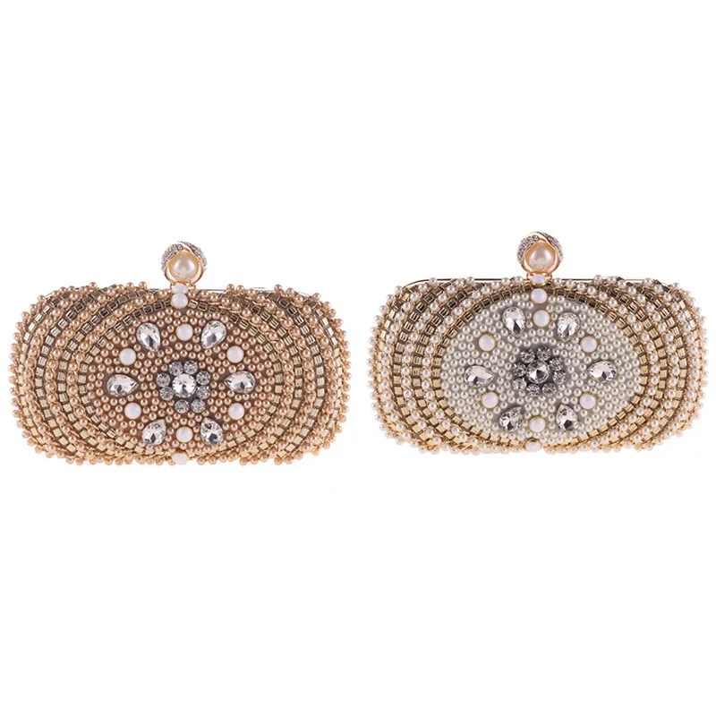 

Evening Bags And Clutches For Women Crystal Rhinestone For Wedding Party Beaded Clutch Purse Pearl Handbag