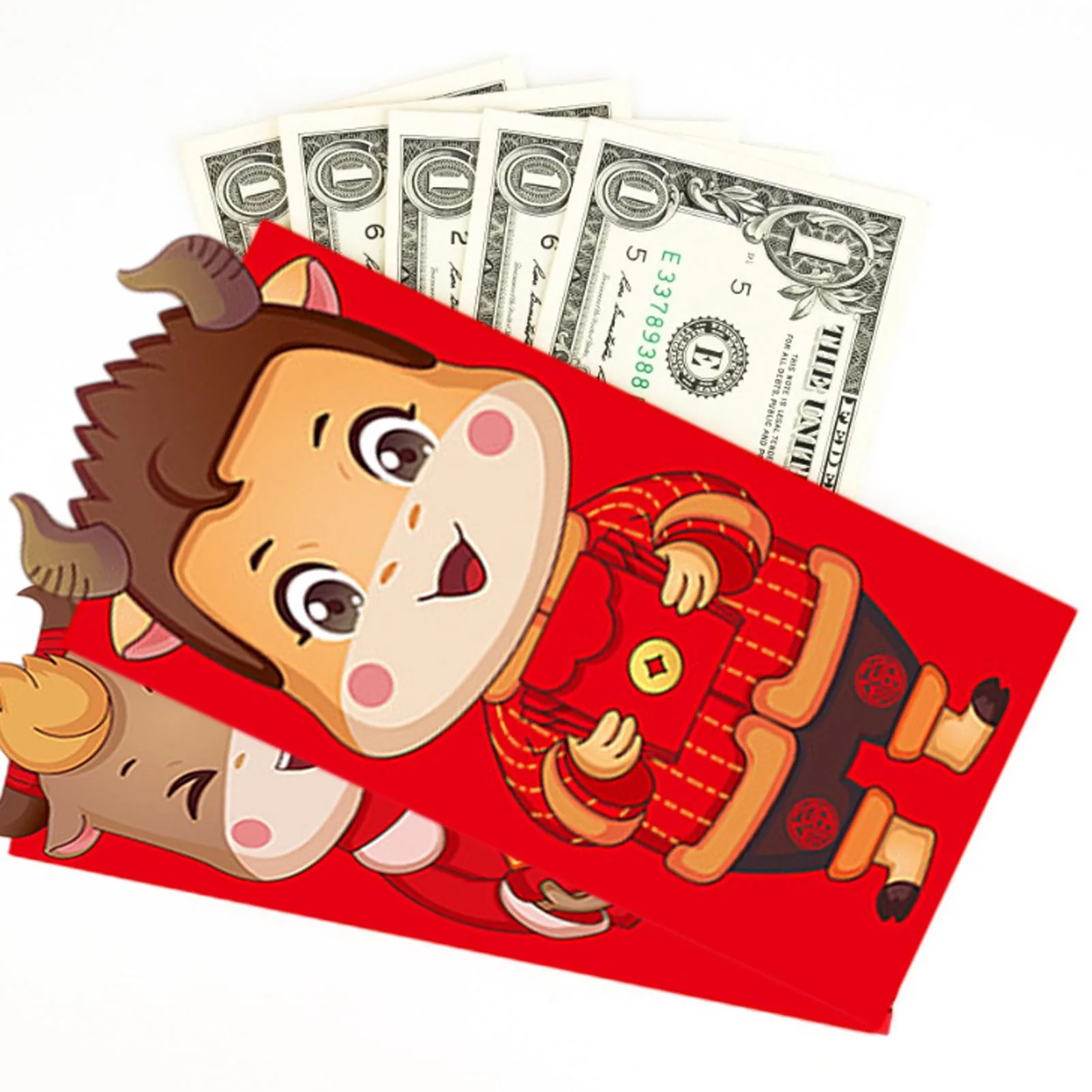 

42pcs New Year Red Packet 2021 Year Of The Ox Red Packet Lucky Money Pocket Gift Envelope For Spring Festival Wedding Gift