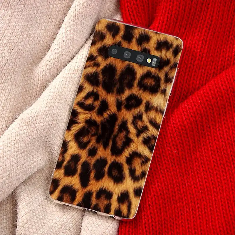 

Leopard cheetah skin print Phone Case Transparent for Samsung A71 S9 10 20 HUAWEI p30 40 honor 10i 8x xiaomi note 8 Pro 10t 11