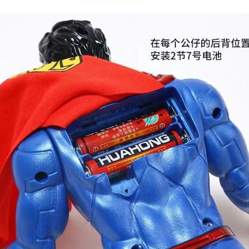 

Genuine Authorized Superhero Doll Justice League Batman Superman Flash Green Lantern Joker Aquaman Toy Gift Figure Emit Light