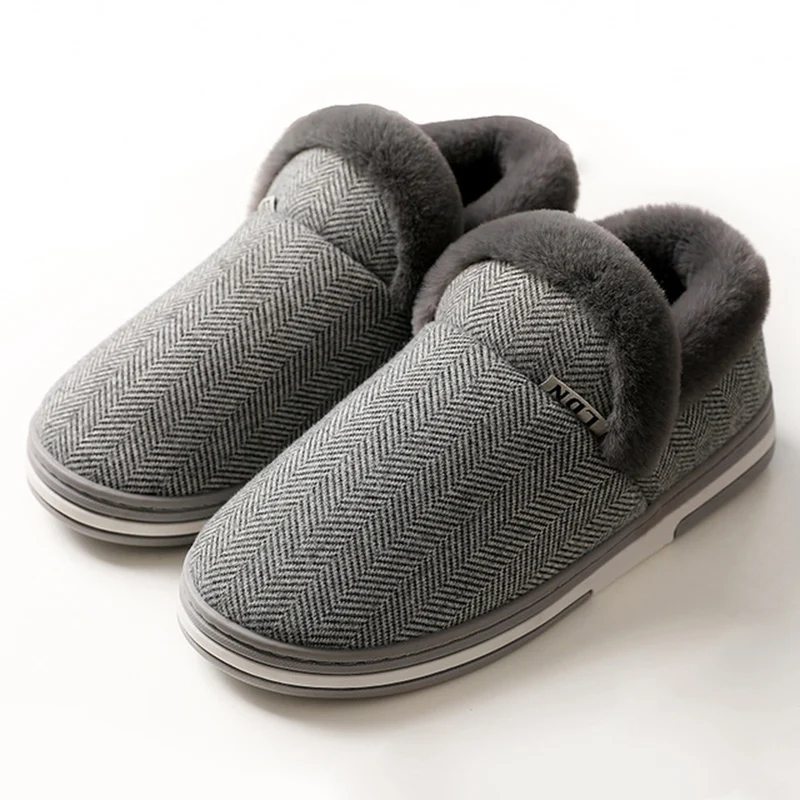 Тапки для мужчин и женщин Нескользящие износостойкие на толстой подошве теплые