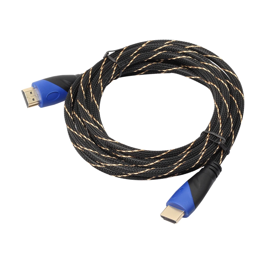 

10m/15 Meters Braided HDMI-compatible Cable Gold Plated Connection V1.4 AV 1080P HD 3D HDMI-compatible Cables for PS3 Xbox HDTV