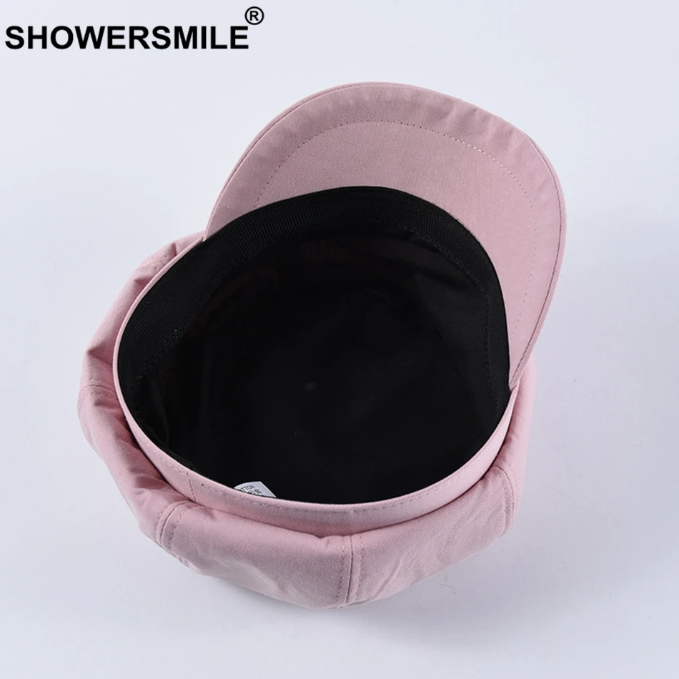 SHOWERSMILE женские кепки газетчика летняя синяя кепка художника Хлопковая женская