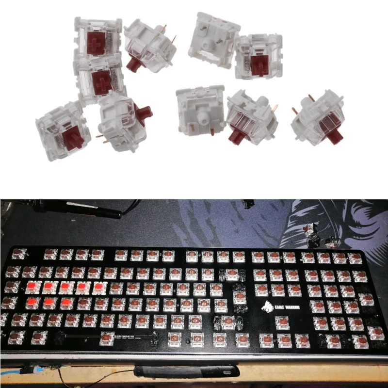 Фото Механическая клавиатура Gateron MX с коричневыми переключателями 10 дюймов |