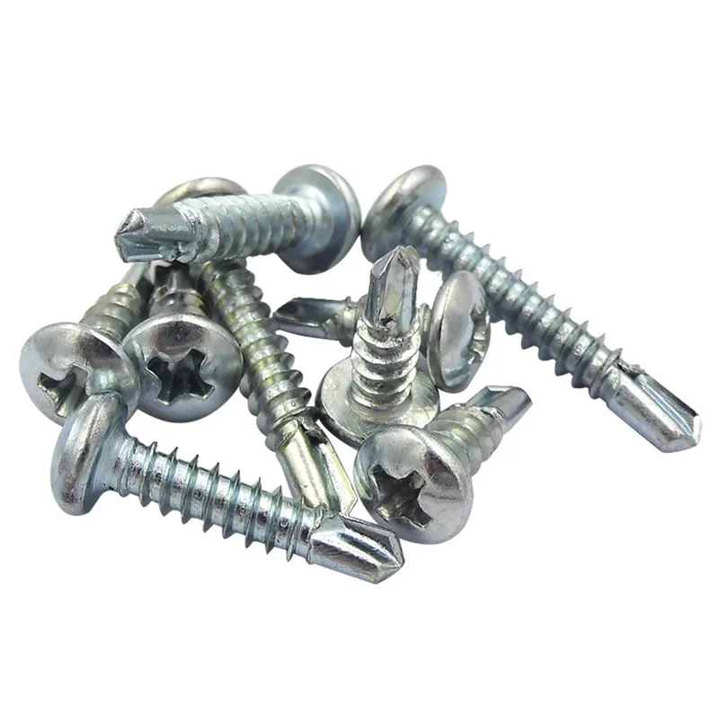 100pcs/set M4.2 M4.8 Sizes Self-tapping Screws 316 Stainless Steel Cross Recessed Pan Head for Woodenwork |