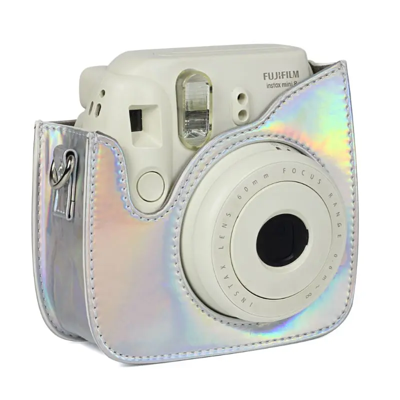 Fujifilm Instax Mini чехол для камеры моментальной печати с голограммой, чехол из искусственной кожи чехол и плечевой ремень для камеры Instax Mini 9/8 Polariod