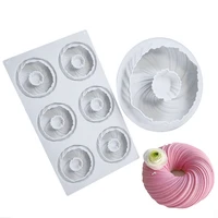 spiral flower shape silicone molds donut cake mold dessert mold cake decoration tools pastry pan kitchen baking molds for baking