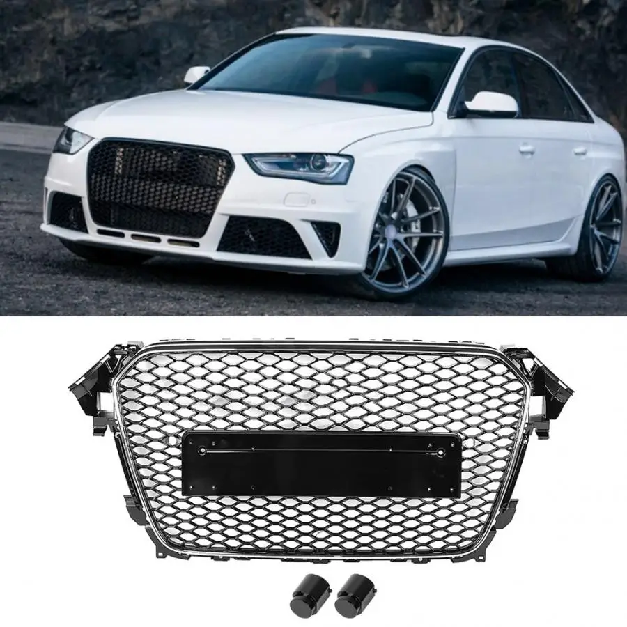 Для RS4 Стиль автомобильный передний бампер сетка решетка гриль для Audi A4/S4 B8.5 2013 автомобиль передний аксессуары для решетки