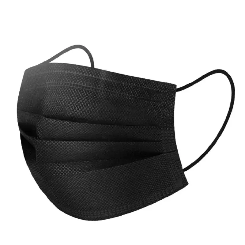 1 шт одноразовые нетканые черный уход за кожей лица маска для полости рта 3 Слои