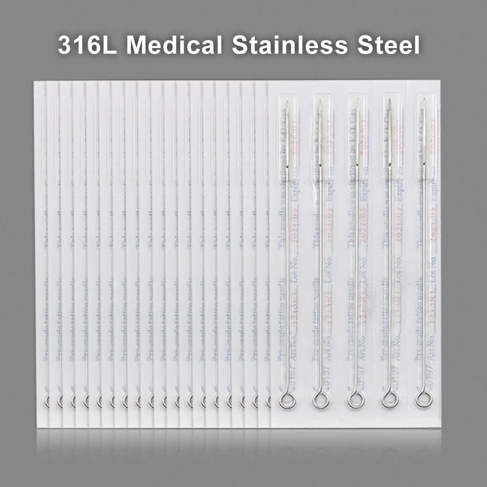 50PCS Professional Tattoo Needles 39M1 Round Magnum Curved Sterilize Stainless Steel Material Free Shipping | Красота и здоровье