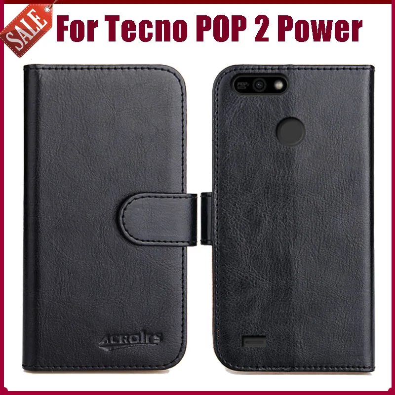 Лидер продаж! Tecno POP 2 Power чехол 5 45 &quot6 цветов мягкие кожаные для телефона бумажник