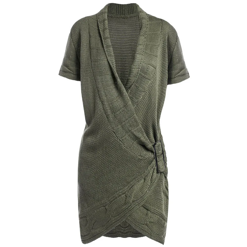 Женское платье-свитер с коротким рукавом ROSEGAL повседневное мини-платье v-образным