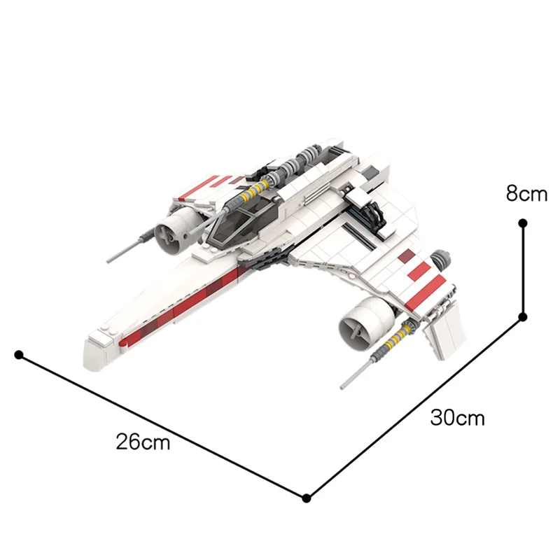 

MOC-50114 Star Space Series E-Wing fighter Aircraft Model Modular Building Blocks Assembly Kids Toys Modular Bricks Xmas Gifts