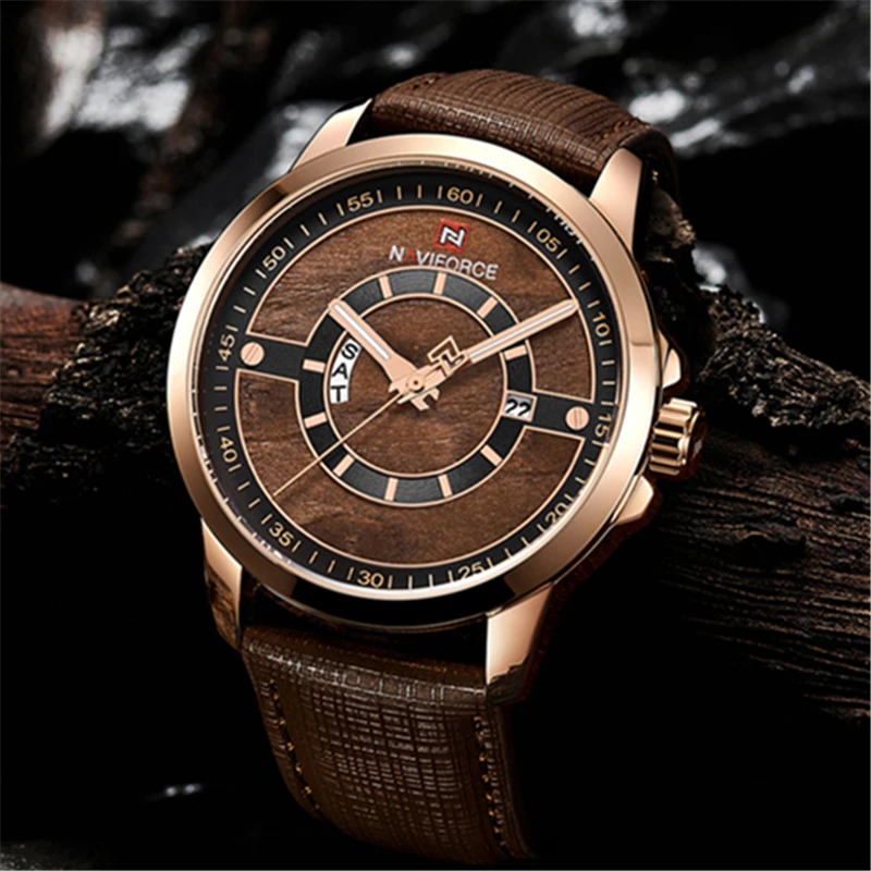 NAVIFORCE Брендовые Часы мужские модные спортивные Топ Роскошные кварцевые Дата