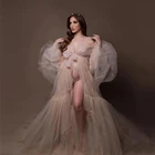 Очаровательное Тюлевое платье телесного цвета для невесты, для фотосессии, Лидер продаж, пышное Сетчатое женское платье, платья для фотографий на заказ