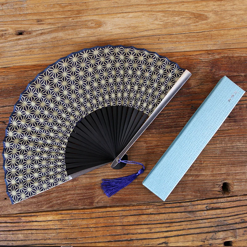 Сплошной цвет алюминиевый сплав нержавеющая сталь Вентилятор кунг-фу Складной