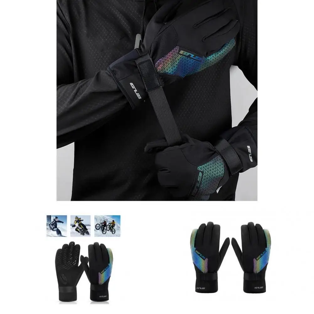 

Fine Workmanship 1 Pair Practical Composite Cloth Fingers Warm Gloves Impact Resistant for Climbing