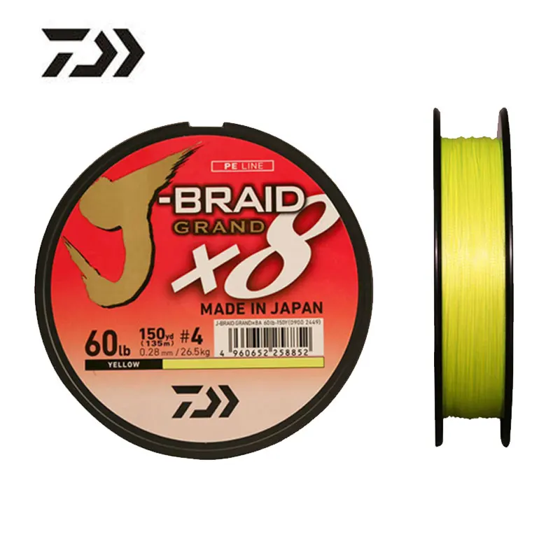 Новинка DAIWA J-BRAID 135 м X8 плетеная леска PE темно-зеленая Сделано в Японии