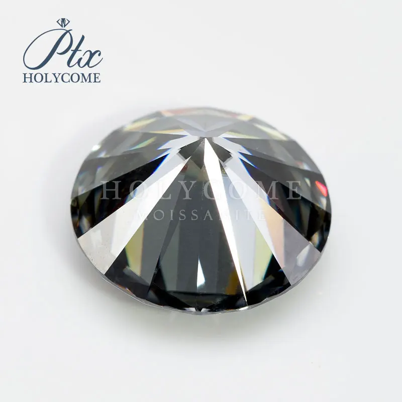 Свободные драгоценные камни отличного качества moissanite 3ct 9 мм темно серый круглый
