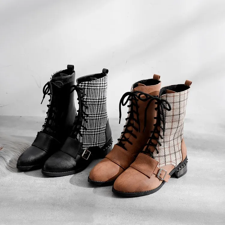 Женские ботинки до щиколотки зимние больших размеров 9 10 11 17|Женские полусапожки|