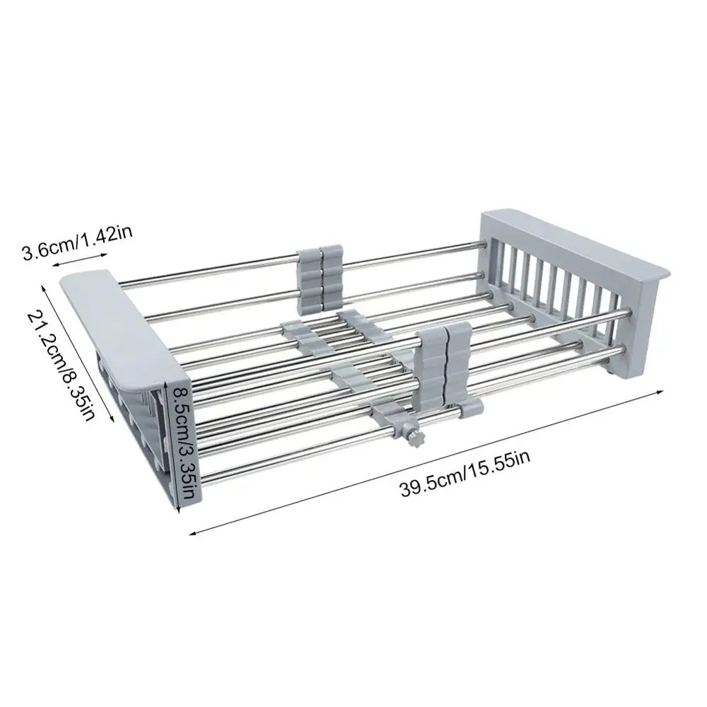Регулируемая телескопическая сушилка из нержавеющей стали для кухонной