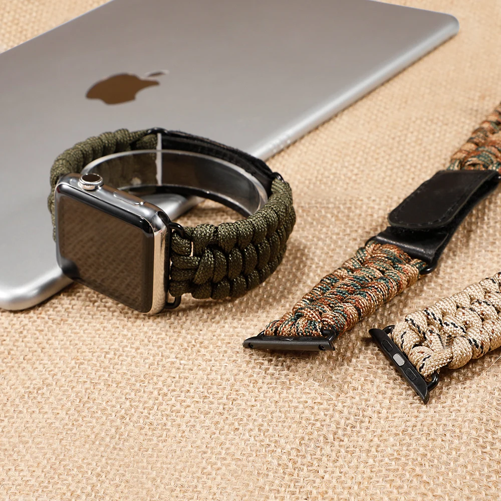 

Ремешок нейлоновый для Apple watch band 44 мм 40 мм 45 мм 41 мм, Браслет-Липучка для iwatch band 42 мм 38 мм, Apple watch Series 7 6 se 5 4 3
