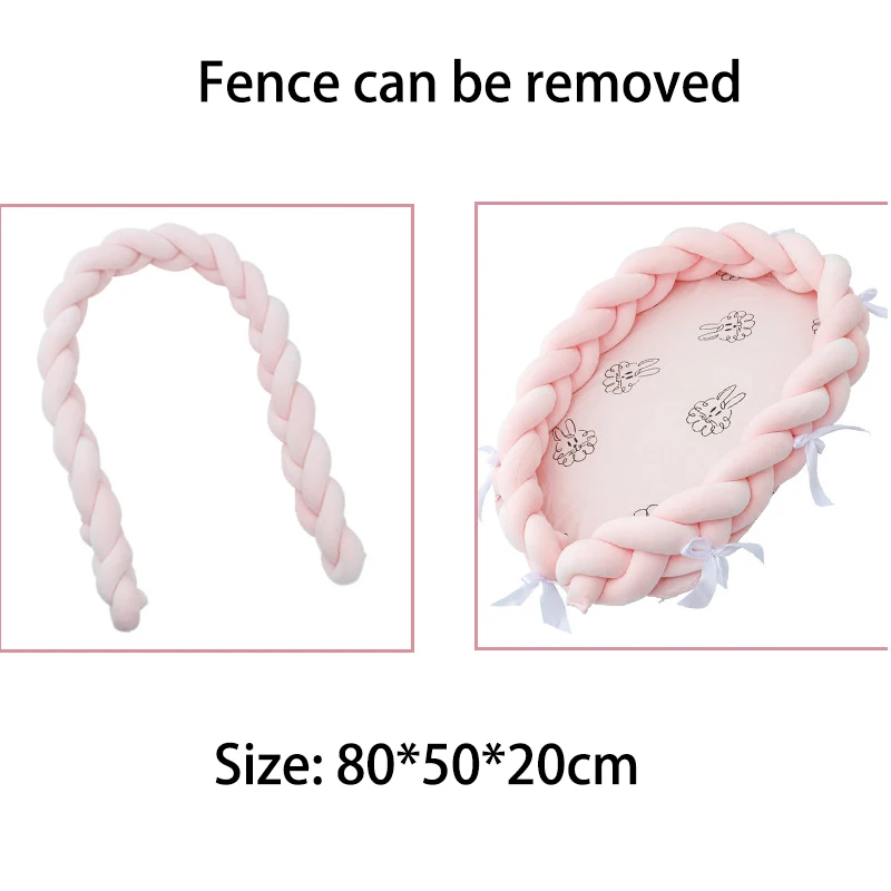 Портативная кровать гнездо переносная съемная моющаяся узелковая дорожная