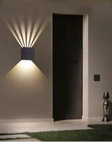 outdoor lamps 10w led wall light ip65 black decorative porch garden home waterproof bulbs modern aluminium baking